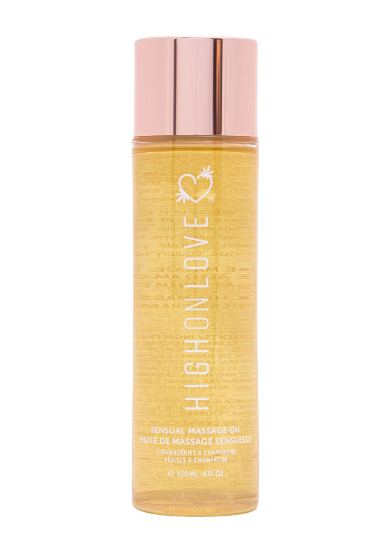 HighOnLove - High On Love Masážní olej Jahody-šampaňské 120ml