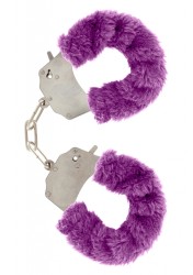 ToyJoy Furry Fun Cuffs pouta na ruce plyšová fialová