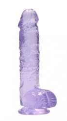 Shots REALROCK Realistic Dildo with Balls Purple 15 cm