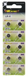 Baterie alkalické hodinkové LR41 10 ks
