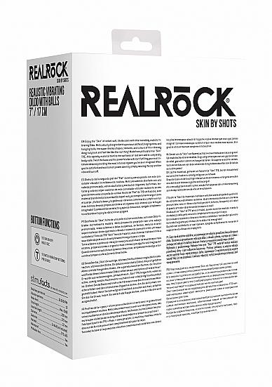 Shots - RealRock Realistic Vibrating Dildo with Balls 17cm Black vibrátor