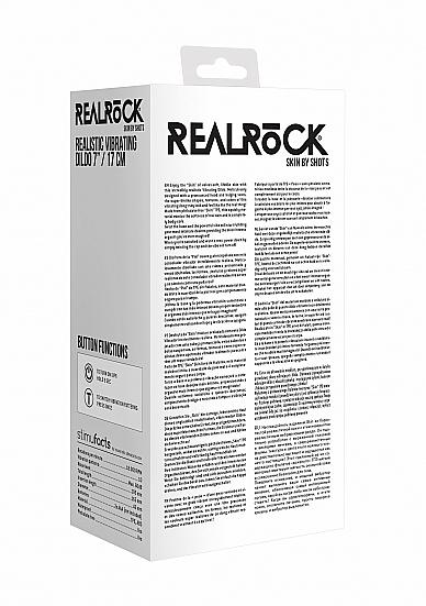 Shots - RealRock Realistic Vibrating Dildo 17cm Black vibrátor