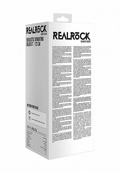 Shots - RealRock Realistic Vibrating Dildo 23cm Black vibrátor