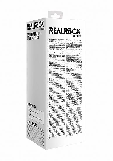 Shots - RealRock Realistic Vibrating Dildo 25cm Black vibrátor