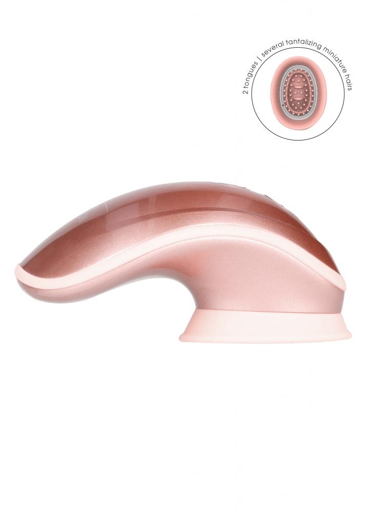 Shots Innovation Twitch Hands-Free Suction & Vibration Toy Rose stimulátor klitorisu