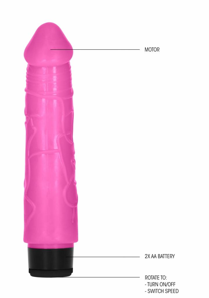 Shots 8 Inch Thick Realistic Dildo Vibe Pink vibrátor