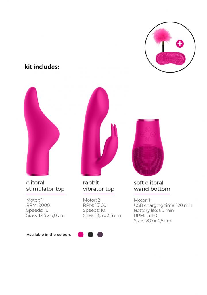Shots Switch Pleasure Kit 1 pink sada vibrátorů