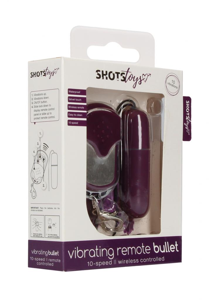 Shots Toys Vibrating Remote Bullet purple vibrační vajíčko na dálkové ovládání