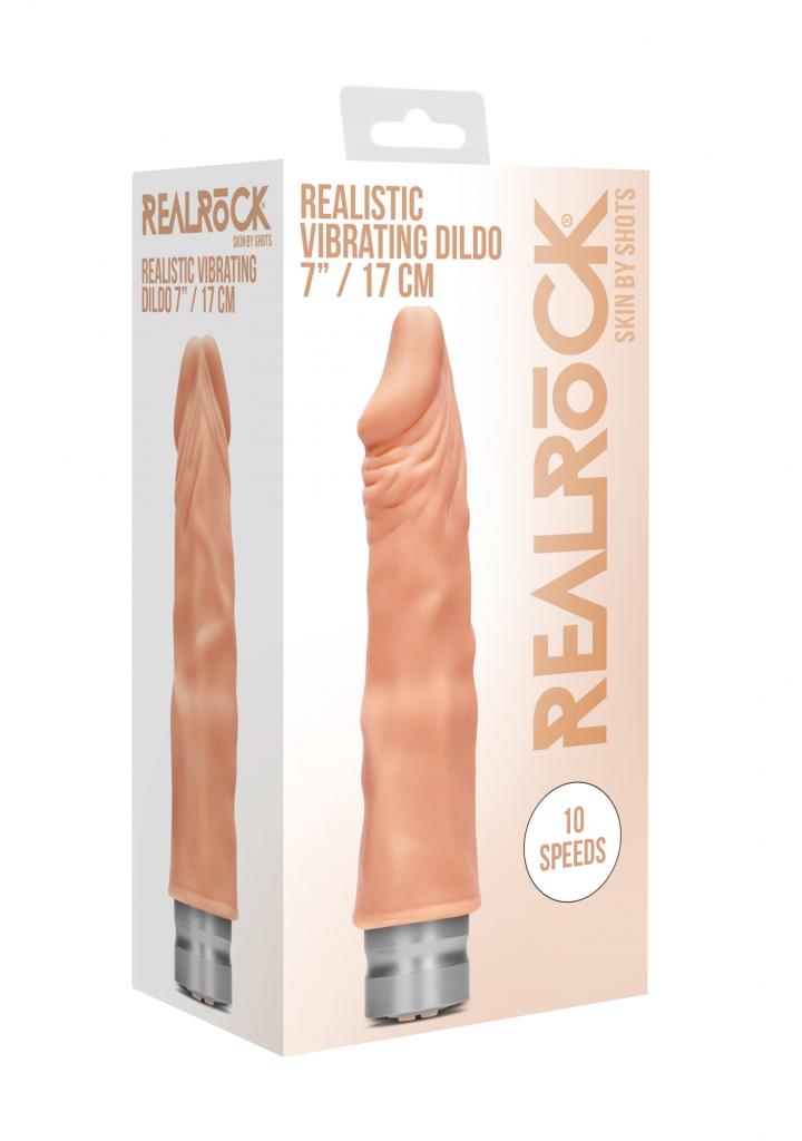 Shots - RealRock Realistic Vibrating Dildo 17cm Flesh vibrátor