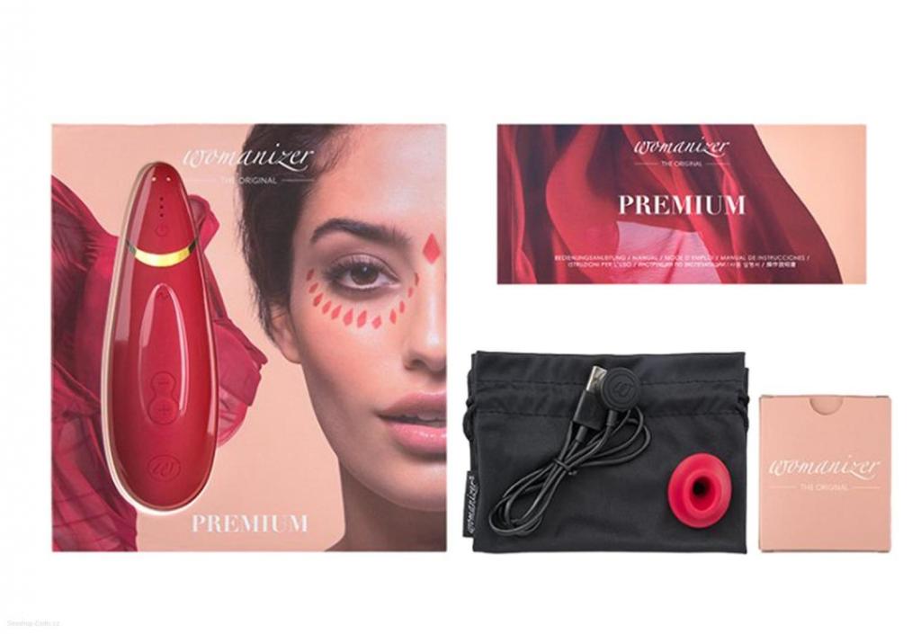 Womanizer Premium Red/Gold stimulátor klitorisu