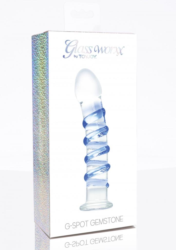 ToyJoy - Glass Worxx G-Spot Gemstone skleněné dildo