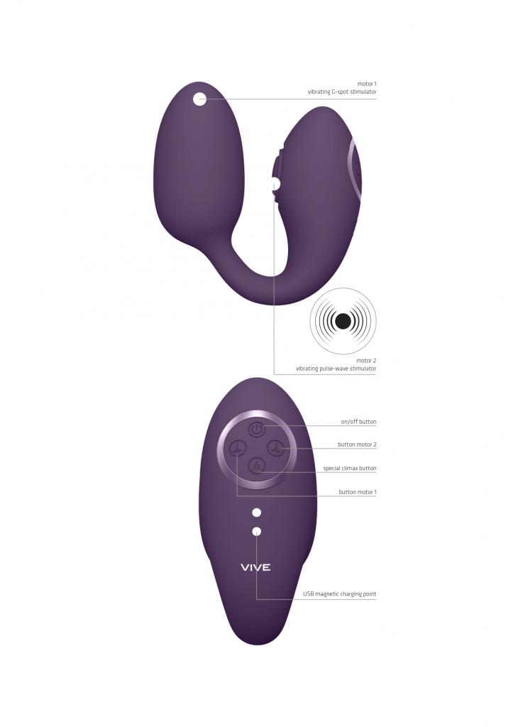 Shots - VIVE Aika purple vibrační vajíčko na dálkové ovládání