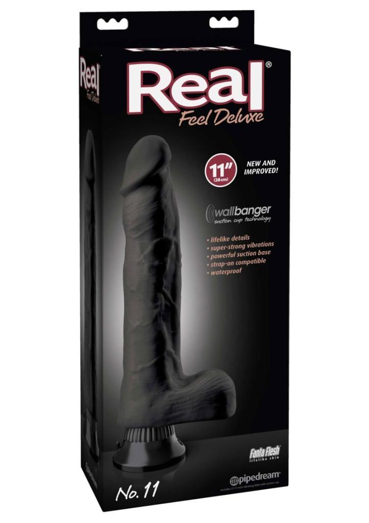 Pipedream Real Feel Deluxe 11 Black vibrátor XXL