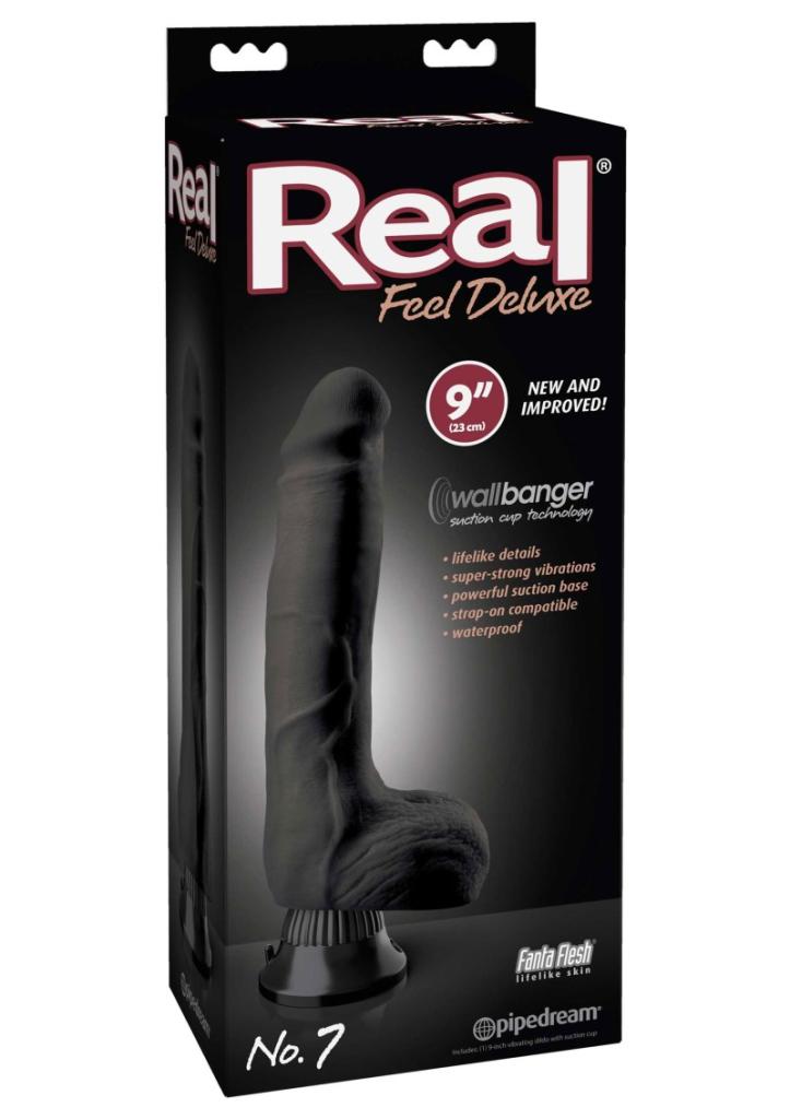 Pipedream Real Feel Deluxe 7 Black vibrátor