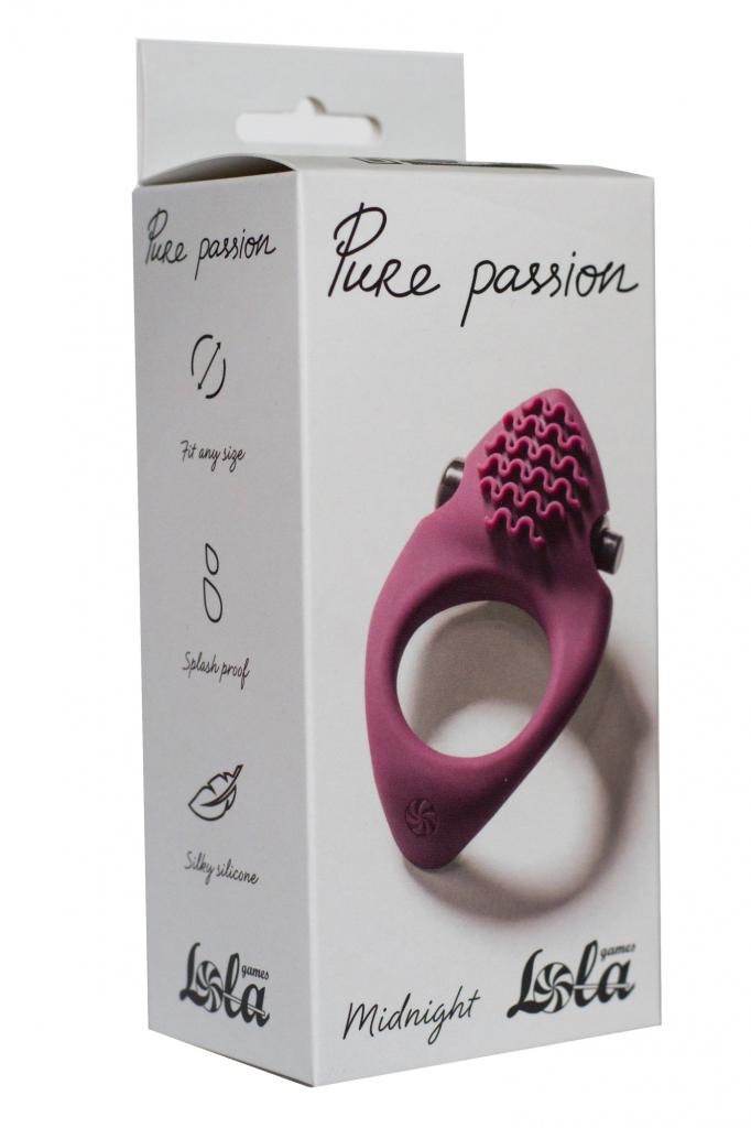 Lola Games Pure Passion Midnight wine red vibrační erekční kroužek