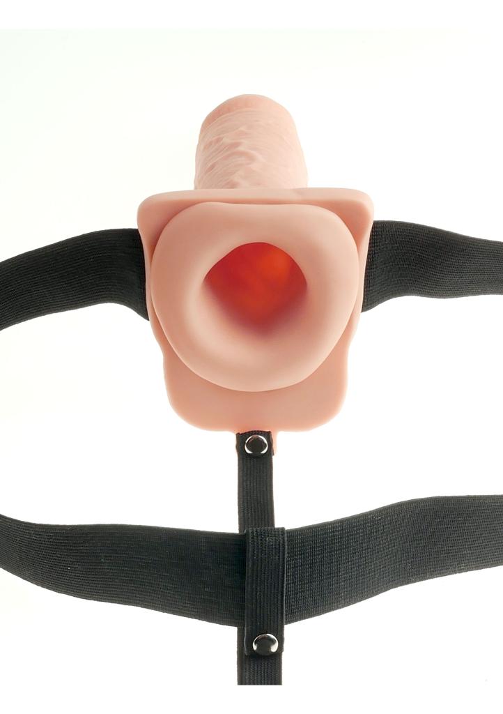 Pipedream 7 Hollow Recharge Strap On Vibrační nasazovací penis