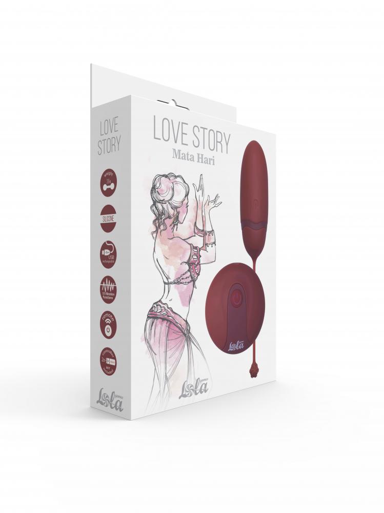 Lola Games Love Story Mata Hari wine red Vibrační vajíčko na dálkové ovládání