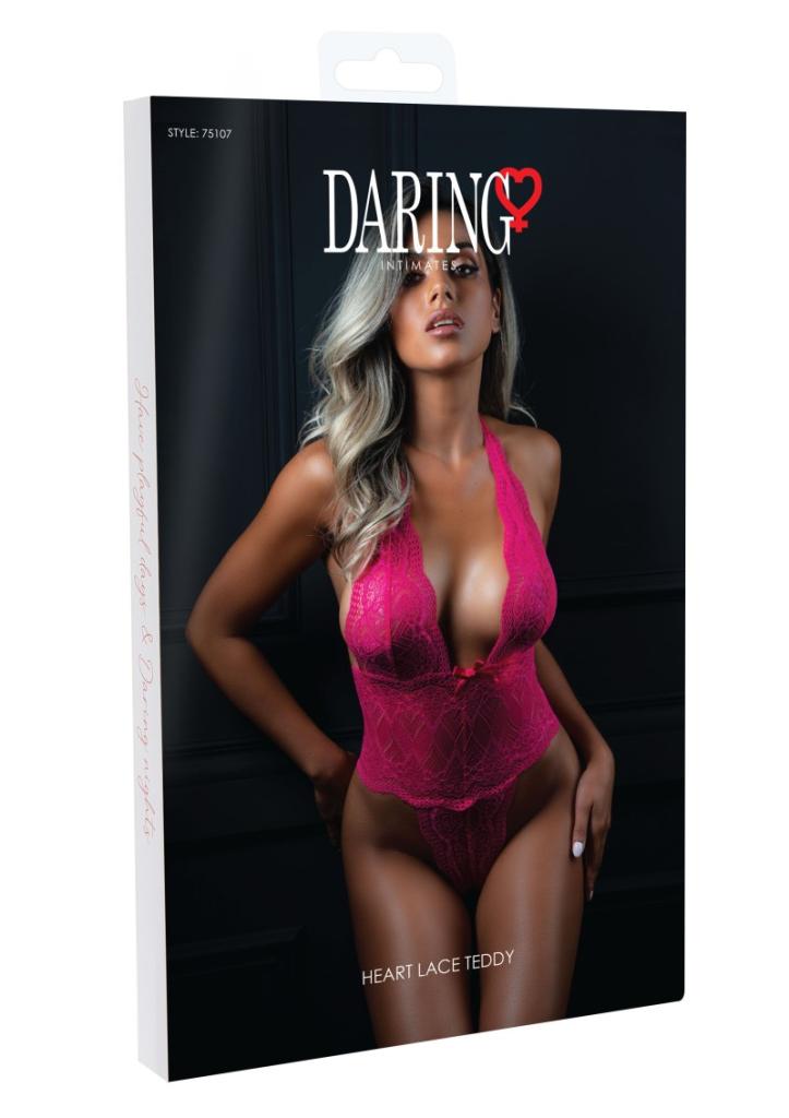 Daring Intimates Heart Lace Teddy S/M