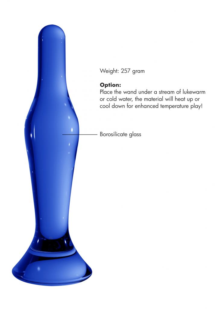 Shots Chrystalino Flask blue skleněné dildo