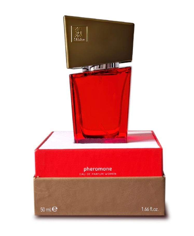 HOT Shiatsu red feromonový parfém pro ženy 50 ml
