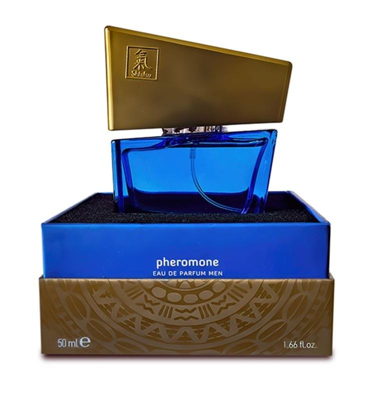 HOT Shiatsu dark blue feromonový parfém pro muže 50ml