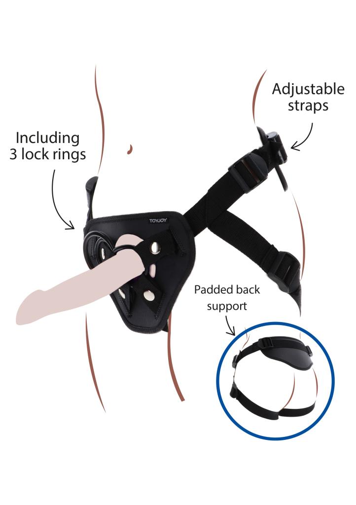 TOYJOY Get Real Strap-On Deluxe Harness připínací postrojek pro uchycení dilda