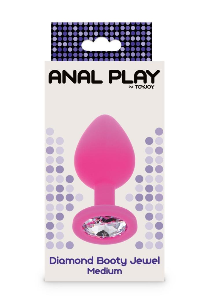 ToyJoy - Anální kolík Anal Play Diamond Booty Jewel Medium pink