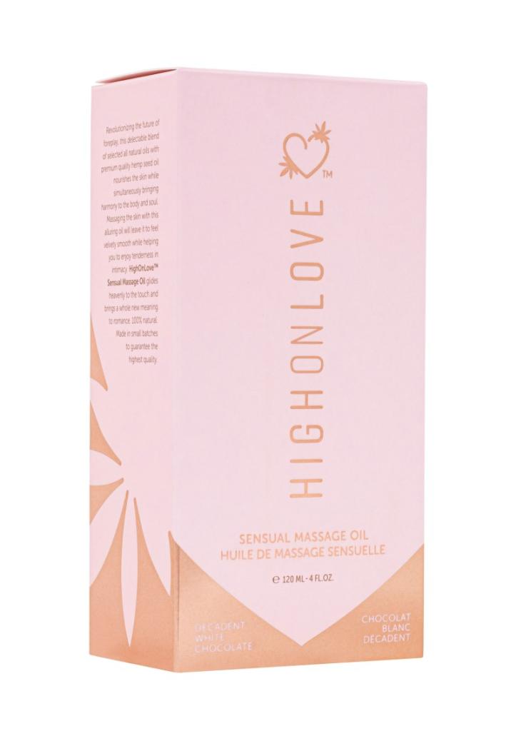 HighOnLove - High On Love Masážní olej Bílá čokoláda 120ml