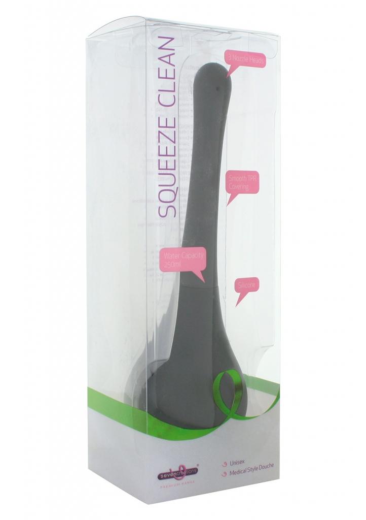 Seven Creations Squeeze Clean black anální sprcha