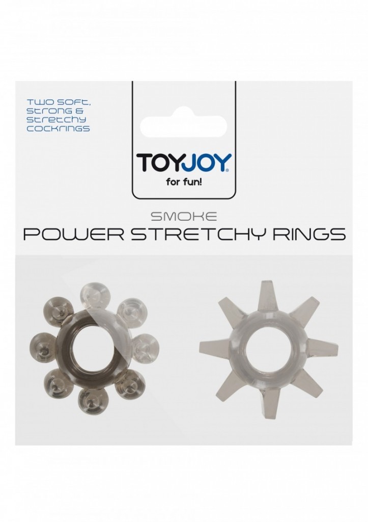 Erekční kroužky ToyJoy Power Stretchy Rings smoke 2ks