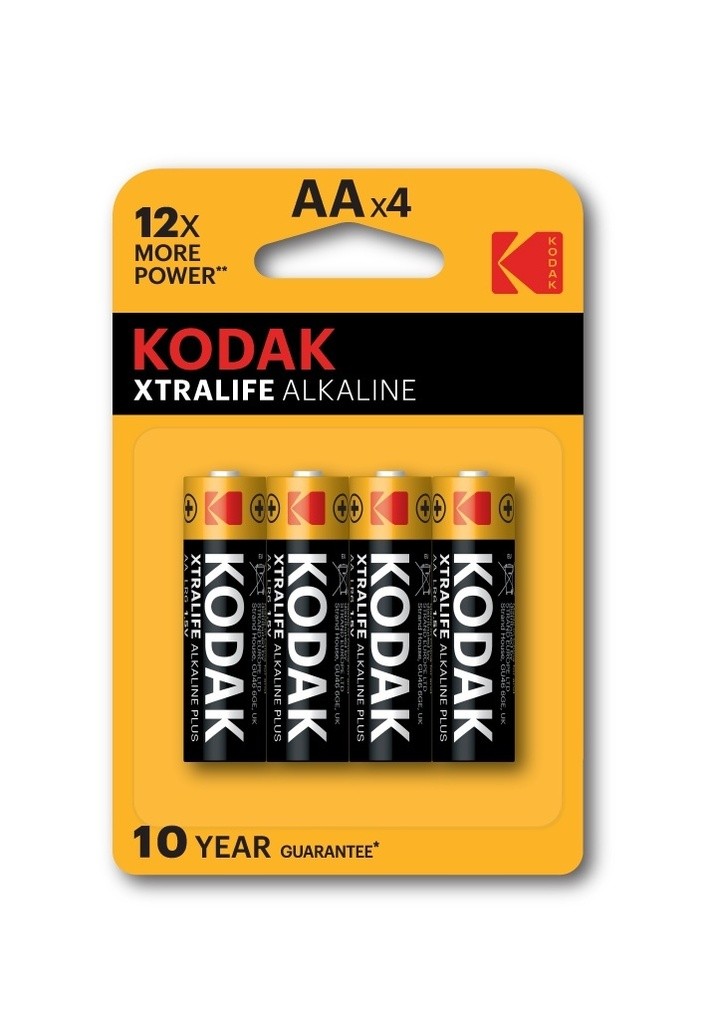 KODAK XTRALIFE alkalická baterie AA 4 blistr 4 ks