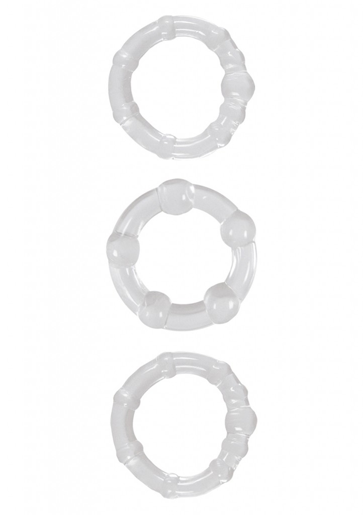 NS Novelties Renegade Intensity Rings Clear kroužky na penis sada 3ks