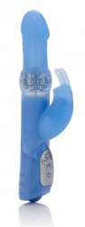 Calexotics Premium Silicone Jack Rabbit blue perličkový vibrátor