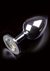 Dolce Piccante - Anální kolík kovový s krystalem Jewellery Large Silver Diamond silver