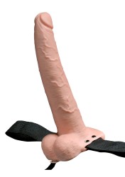 Pipedream 9 Hollow Recharge Strap On Vibrační nasazovací penis