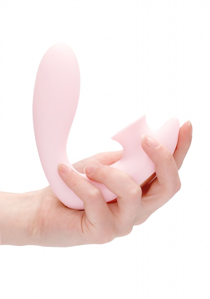 Shots - Irresistible Desirable pink vibrátor se stimulátorem klitorisu